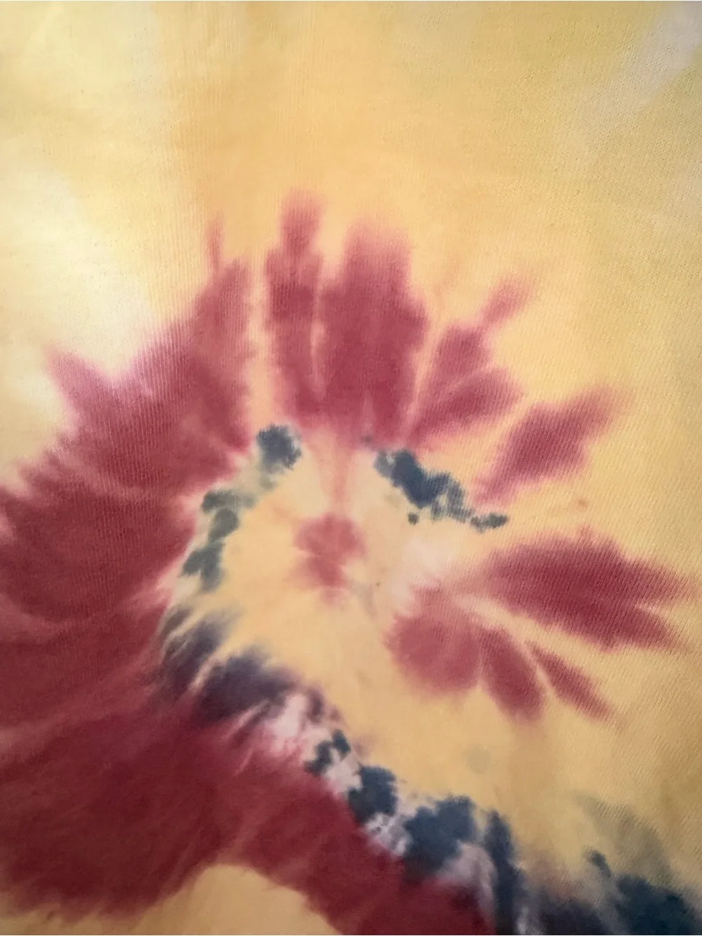 Tie-Dye Spiral Women’s  T-Shirt in Yellow, Blue & Red - Unbranded